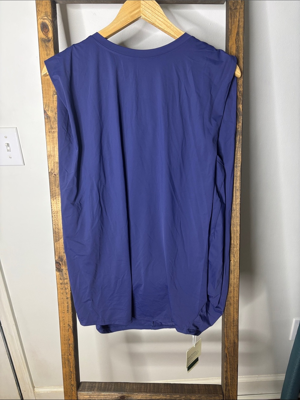 Halara Round Neck Ruched Cool Touch Yoga Tank Top-UPF50+ Size L